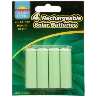 B&M Rechargeable Solar Batteries 4pk 1 B&M Rechargeable Solar Batteries 4pk