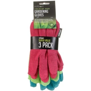B&M Rolson Gardening Gloves 3pk 2 B&M Rolson Gardening Gloves 3pk - Image 2