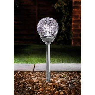 B&M Vegas XL Crackle Ball Post Lights 4pk - Chrome 1 B&M Vegas XL Crackle Ball Post Lights 4pk - Chrome