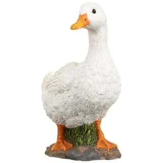 B&M Resin Duck Garden Ornament - White 2 B&M Resin Duck Garden Ornament - White - Image 2