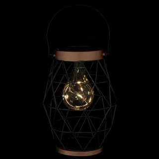 B&M Metal Hexagonal Solar Lantern - Copper 3 B&M Metal Hexagonal Solar Lantern - Copper - Image 3