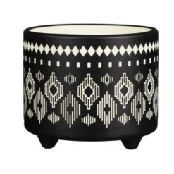 B&M Urban Eden Embossed Footed Planters 3pk - Black 7 B&M Urban Eden Embossed Footed Planters 3pk - Black -B&M 366531 3pk urban eden plant pot on tripod stand black 3