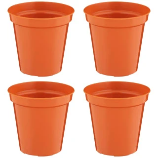 B&M Terracotta Plant Pots 4pk 3 B&M Terracotta Plant Pots 4pk - Image 3