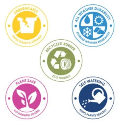 B&M Sonata Planter 50cm - Pewter 9 B&M Sonata Planter 50cm - Pewter -B&M 377687 377689 377691 377694 377698 377702 sonata planter slate pewter 33cm 50cm 70cm 2 4