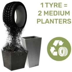 B&M Sonata Planter 33cm - Pewter 8 B&M Sonata Planter 33cm - Pewter -B&M 377687 377689 377691 377694 377698 377702 sonata planter slate pewter 33cm 50cm 70cm 4