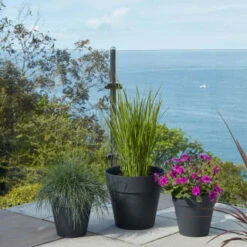 B&M Soho Pot Planter - Charcoal 28cm 9 B&M Soho Pot Planter - Charcoal 28cm -B&M 378389 385058 381595 soho planter charcoal 38cm 28cm 17cm 2