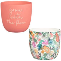 B&M Superbloom Sun Ceramic Plant Pots 3pk - Floral 11 B&M Superbloom Sun Ceramic Plant Pots 3pk - Floral -B&M 379332 3pk superbloom ceramic plant pots group