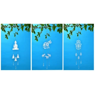 B&M Deluxe Sun Catcher With Hanging Crystals - Buddha 2 B&M Deluxe Sun Catcher With Hanging Crystals - Buddha - Image 2