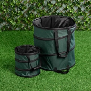 B&M Heavy Duty Pop-up Garden Bins - Green 1 B&M Heavy Duty Pop-up Garden Bins - Green
