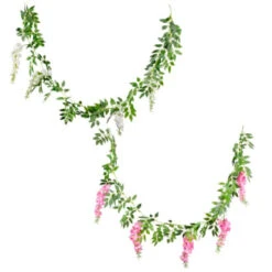 B&M Artificial Wisteria Garland 180cm - Pink 11 B&M Artificial Wisteria Garland 180cm - Pink -B&M 379981 wisteria garland 180cm group