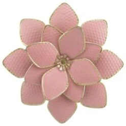 B&M Flower Wall Plaques 2pk - Pink 8 B&M Flower Wall Plaques 2pk - Pink -B&M 392757 2pk metal wall flowers pink 3