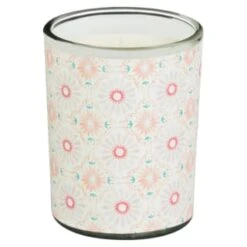B&M Boho Garden Mini Printed Candles 3pk -B&M 392778 3pk mini printed candles 2