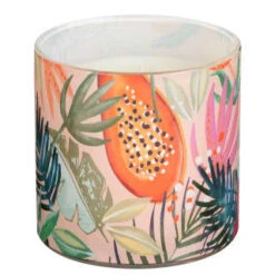 B&M Printed Candle With Gold Lid -B&M 392779 printed candle with gold lid 2