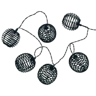 B&M 20 Solar Powered Black Rattan Effect String Lights 2 B&M 20 Solar Powered Black Rattan Effect String Lights - Image 2