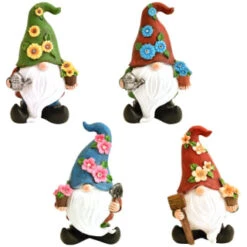 B&M Gonk Gnome Ornament With Solar Flower Hat - Blue 5 B&M Gonk Gnome Ornament With Solar Flower Hat - Blue -B&M 393077 gonk gnome ornament with solar flower hat group