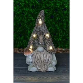 B&M Solar Rustic Gonk Gnome Ornament - Mushroom 2 B&M Solar Rustic Gonk Gnome Ornament - Mushroom - Image 2