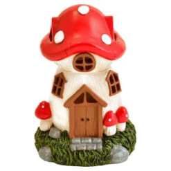 B&M Assorted Mushroom House Ornament With Glowing Solar Light 10 B&M Assorted Mushroom House Ornament With Glowing Solar Light -B&M 393429 mushroom house ornament with glowing solar light 3