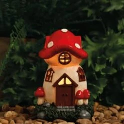 B&M Assorted Mushroom House Ornament With Glowing Solar Light 12 B&M Assorted Mushroom House Ornament With Glowing Solar Light -B&M 393429 mushroom house ornament with glowing solar light 5