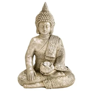B&M Sitting Buddha Ornament With LED Light 1 B&M Sitting Buddha Ornament With LED Light