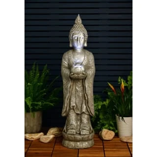 B&M Standing Buddha Ornament With LED Light 2 B&M Standing Buddha Ornament With LED Light - Image 2