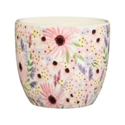 B&M Boho Garden Ceramic Plant Pots 3pk - Flowers 7 B&M Boho Garden Ceramic Plant Pots 3pk - Flowers -B&M 393644 3pk boho garden ceramic plant pots flower 3