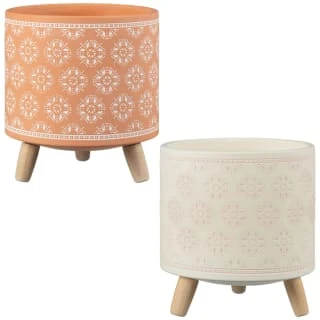 B&M Planter On Tripod Stand - Cream 2 B&M Planter On Tripod Stand - Cream - Image 2