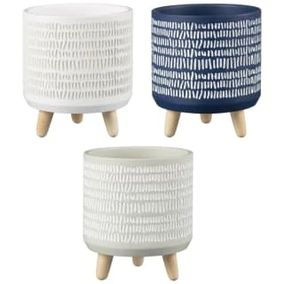 B&M Plant Pot On Tripod Stand - White 2 B&M Plant Pot On Tripod Stand - White - Image 2