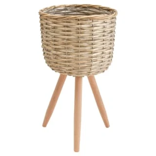 B&M Woven Washed Planter On Legs 1 B&M Woven Washed Planter On Legs