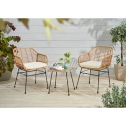 B&M Saint Lucia Armchair Bistro Set 3pc