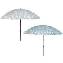 B&M Ocean Air Printed Parasol 1.8m - Geo -B&M 393762 ocean air 1 8m printed parsasol group